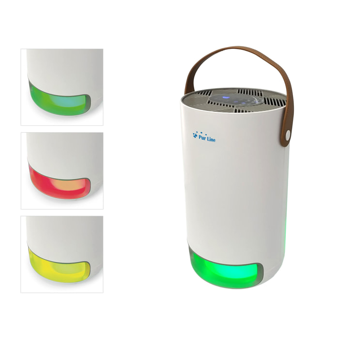 Purificateur d'air avec filtre HEPA, PM2, ioniseur, lampe UV, 3 vitesses et mode AUTO pour 15m2.