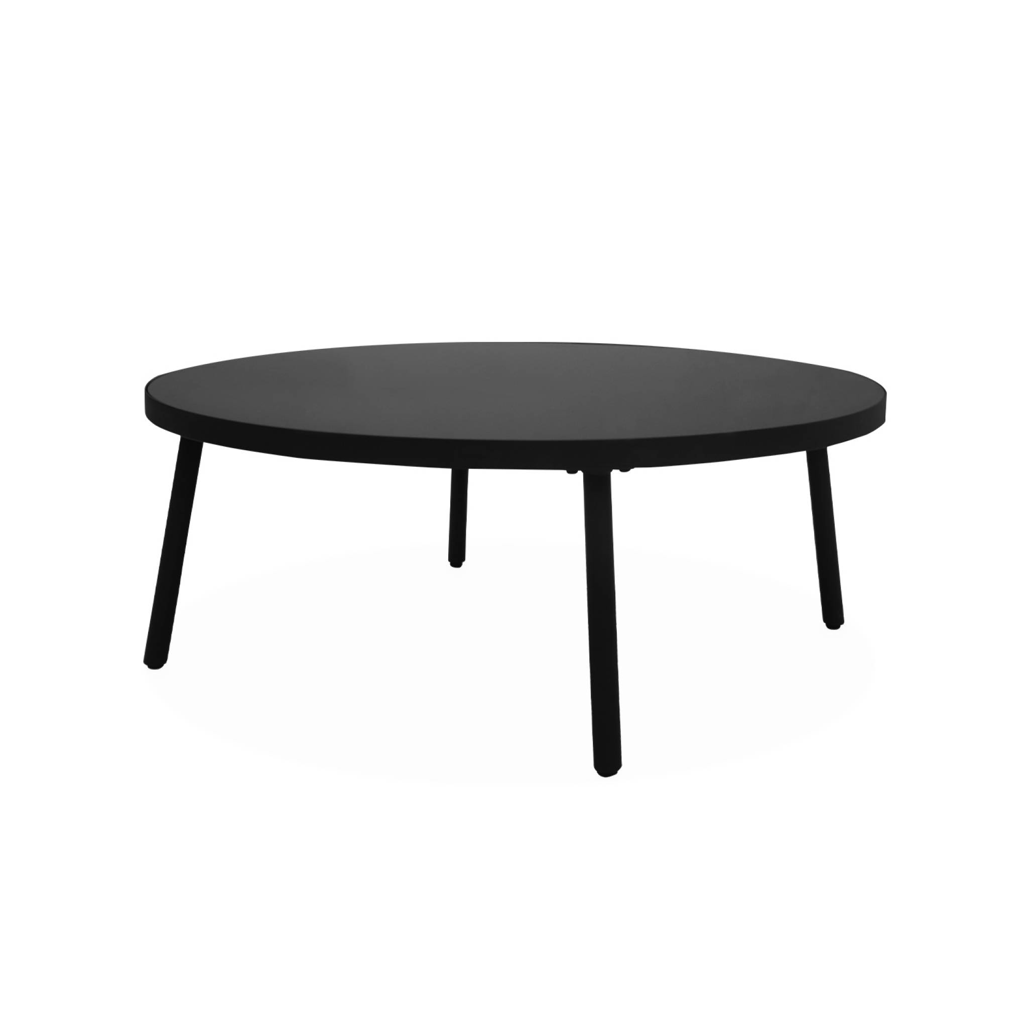 Salon de jardin bas résine tressée effet corde 4 places SINGAPOUR