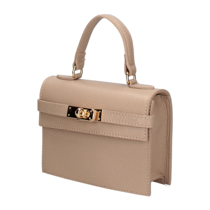 Borsa a mano da donna - Modello False - Vera pelle - 18.0 x 13.5 x 6.0 cm