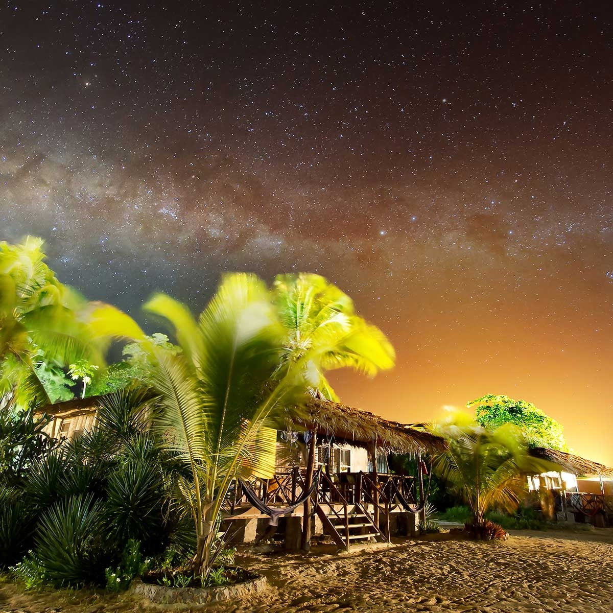 Tableau décoratif sous le ciel étoilé de zanzibar Toile imprimée