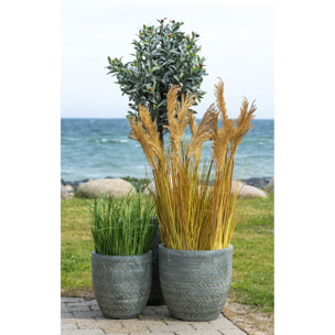 Erba sorgo artificiale naturale H 110 cm
