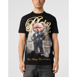 PHILIPP PLEIN Round Neck T-Shirt Teddy Tuxedo