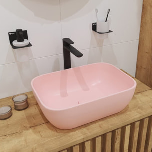 Mood mitigeur lavabo XL avec levier sans tirette, G3/8, Noir mat (SATBSMOOD285C)