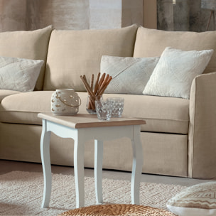 Lot de 2 tables gigognes "Chrysa" pin blanc L48/60cm