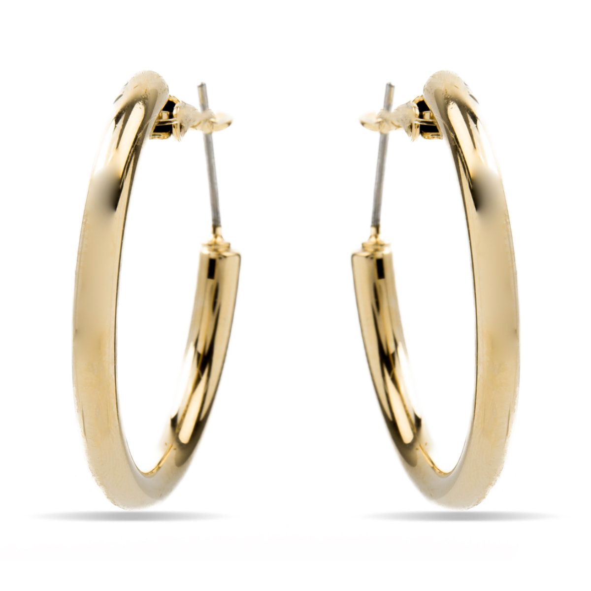 Pendientes de 30mm de diámetro acabado oro amarillo de 18k