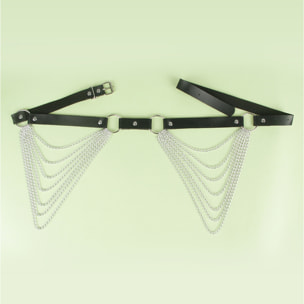 Cinturón con cadenas bondage negro