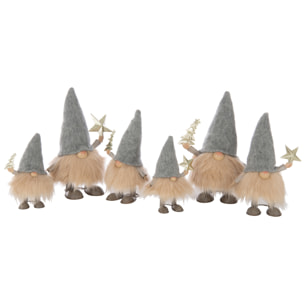 J-Line figurine Père Noël Étoile + Arbre - métal - mix - large - 2 pièces