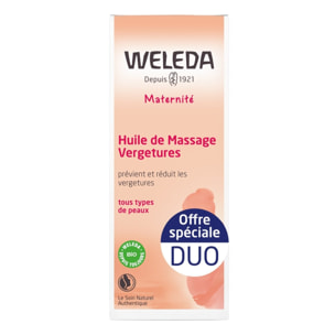 WELEDA - Duo Huile de Massage Vergetures - 2x100 ml