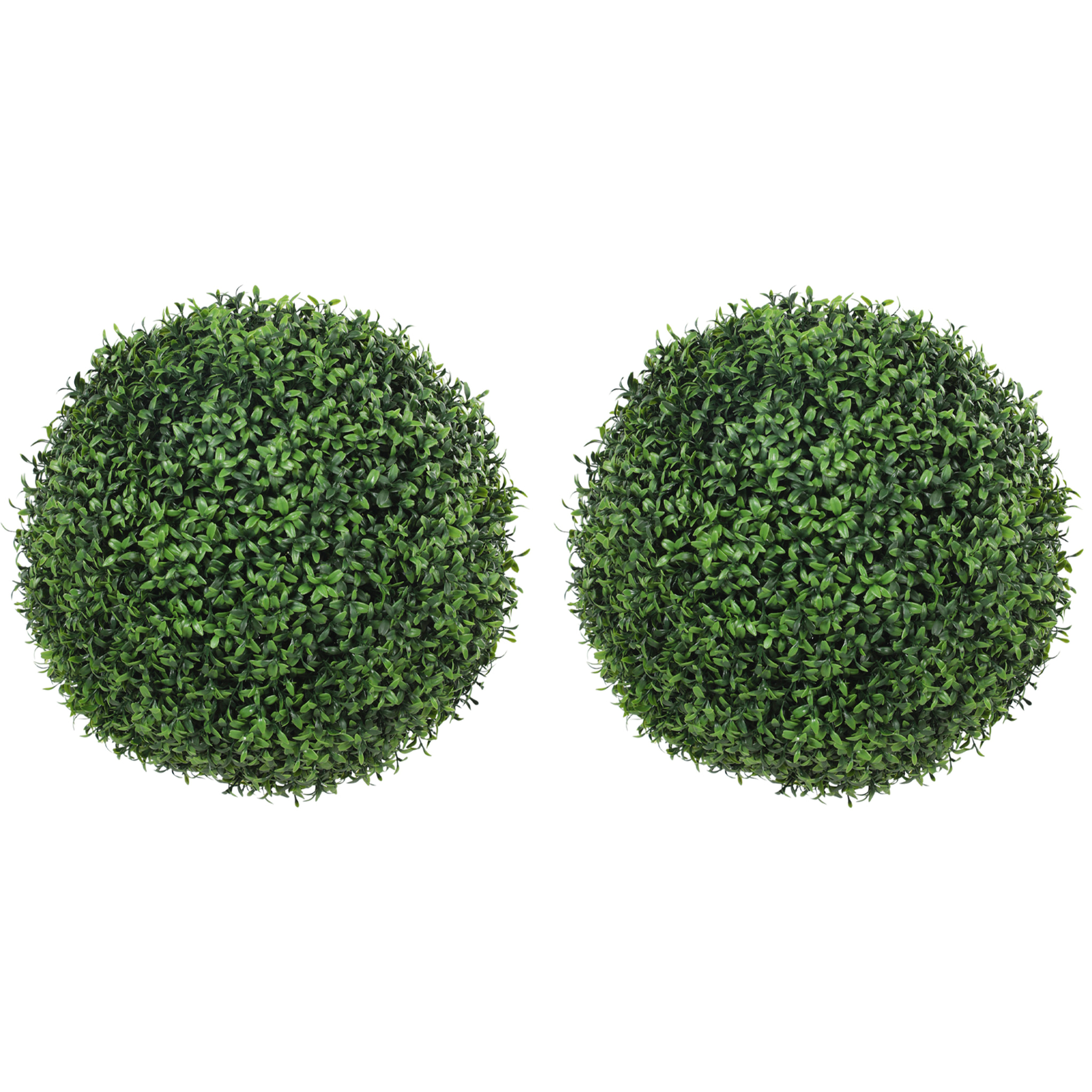 Lot de 2 boules de buis artificielles  dia. 42 cm vert