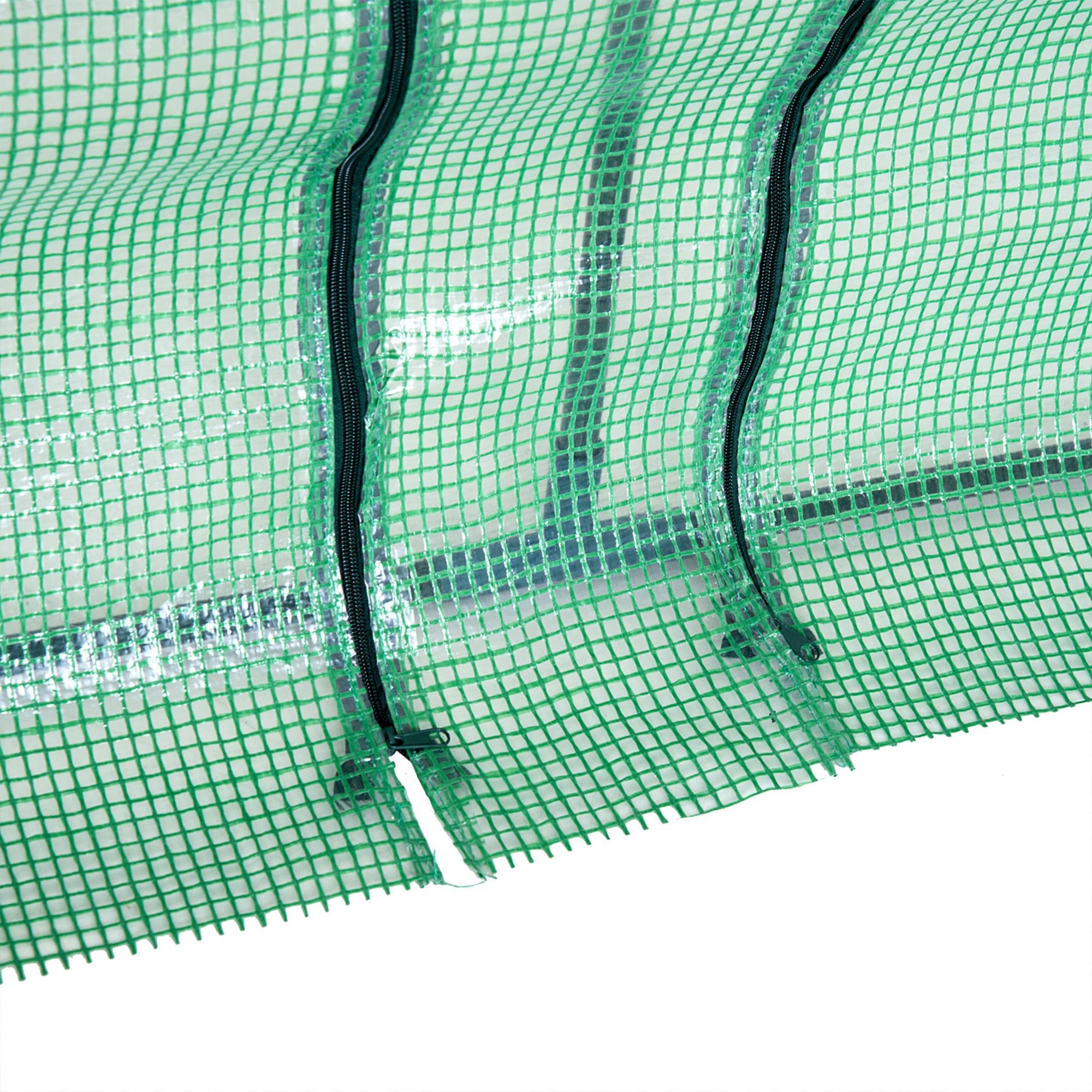 Invernadero de Exterior Invernadero de Jardín 270x90x90 cm Tipo Caseta con 3 Ventanas Marco de Acero y Cubierta de PE 140g/Ã£Å½Â¡ para Cultivo Plantas Flores Tomates Verde