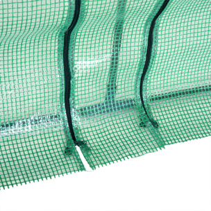 Invernadero de Exterior Invernadero de Jardín 270x90x90 cm Tipo Caseta con 3 Ventanas Marco de Acero y Cubierta de PE 140g/Ã£Å½Â¡ para Cultivo Plantas Flores Tomates Verde