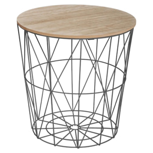 Table d'appoint "Kumi" noir D40cm