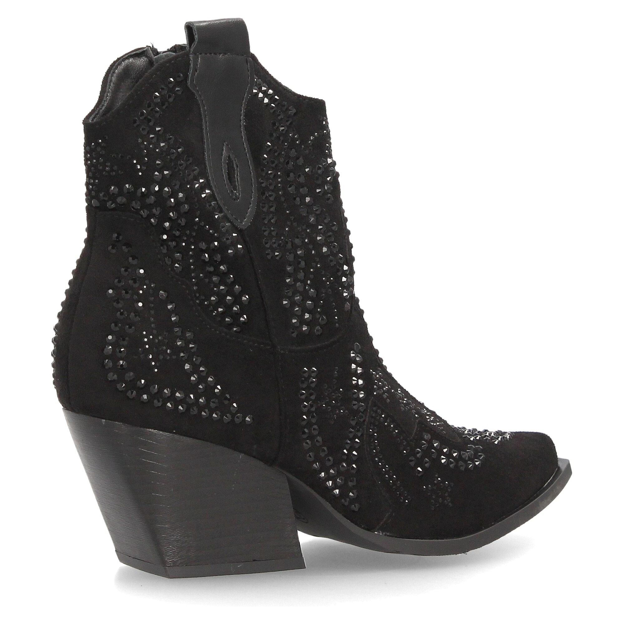 Botines cowboy con brillantes y tacón