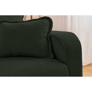 Albane - canapé 3 places - en velours côtelé - Vert