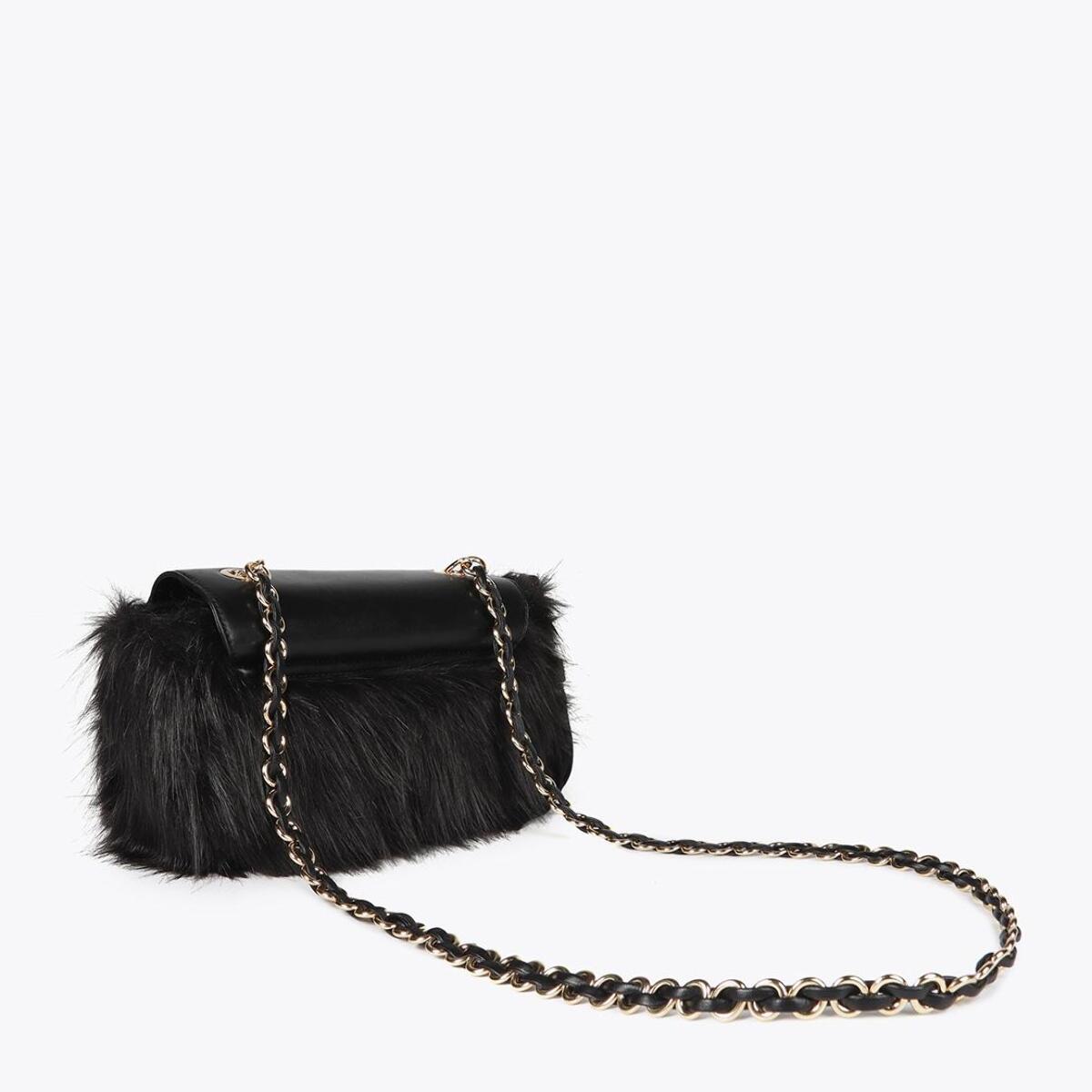 Tracolla in pelle effetto pelo