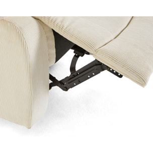 Armand - fauteuil relax électrique en velours côtelé - Beige
