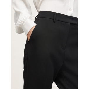 Motivi - Pantalones de corte regular en tejido de crepé - Negro