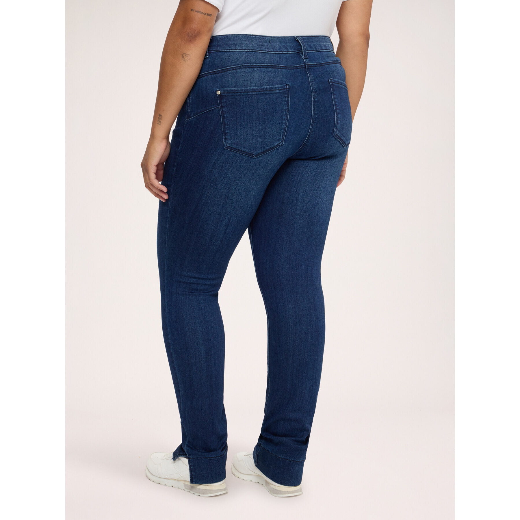 Fiorella Rubino - Jeans Skinny lavaggio blu con spacco al fondo - Blu