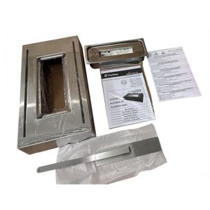 Chimenea de etanol de sobremesa con dos pantallas de cristal templado ALGEIROS INOX PURLINE 750 W