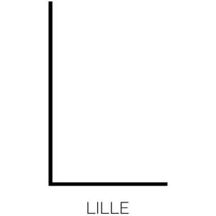 Poster l lille Affiche sous cadre bois