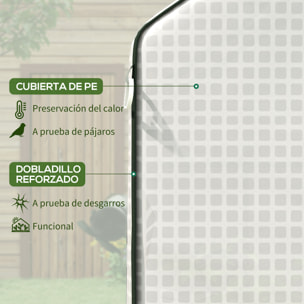 Plástico Invernadero, 140x143x190 cm, Cubierta de Repuesto para Invernadero de Polietileno con Ventana, Puerta Enrollable, Anti-UV, para Huerto, Plantas, Agricultura, Jardín, Blanco