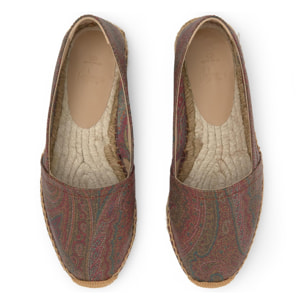 Alpargata plana Kenda en el icónico tejido jacquard by ETRO