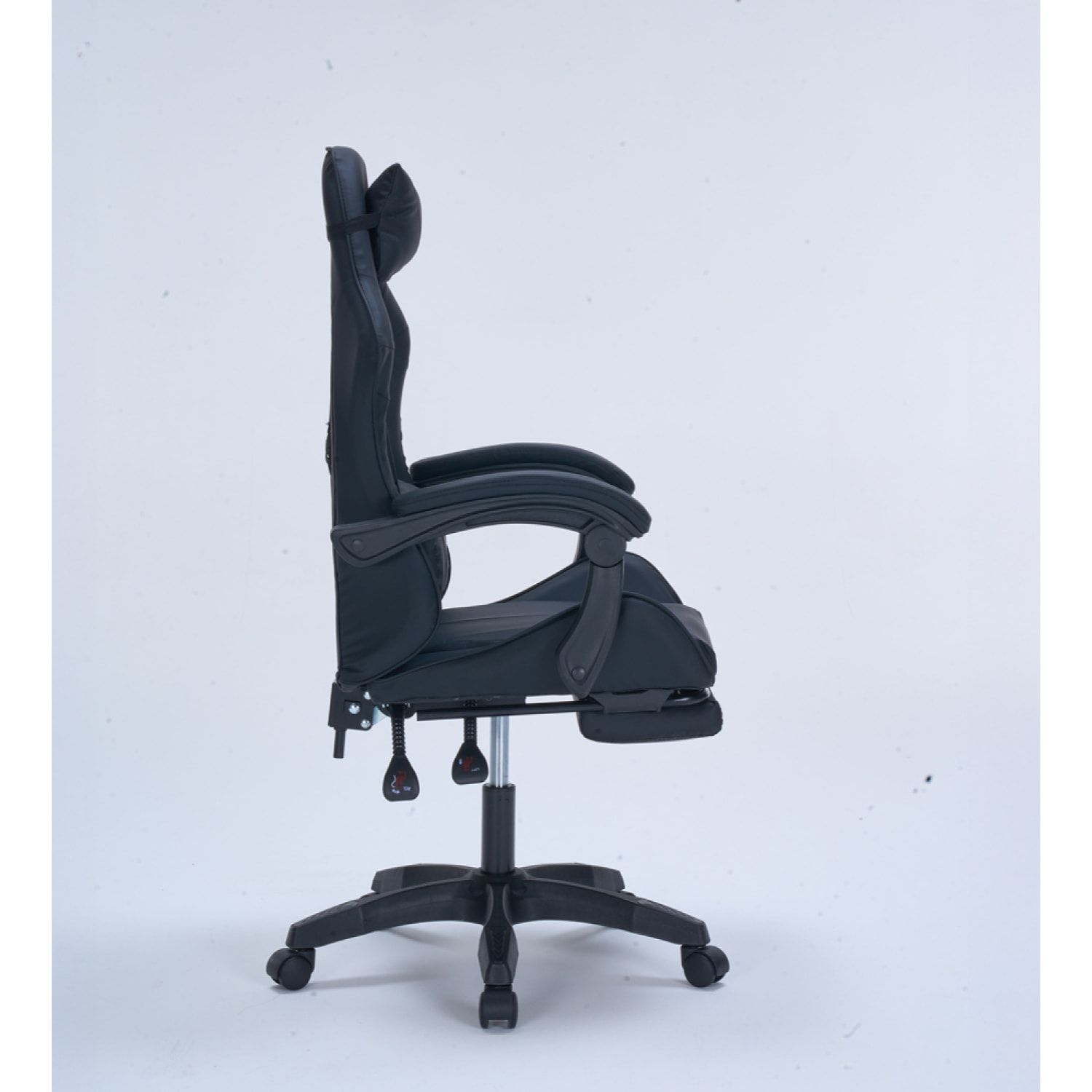 Chaise gaming de bureau ergonomique inclinable noire JOAO