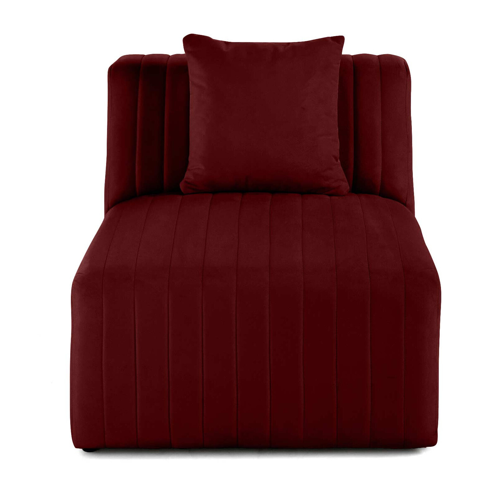 Nova - module d'assise - en velours - Rouge