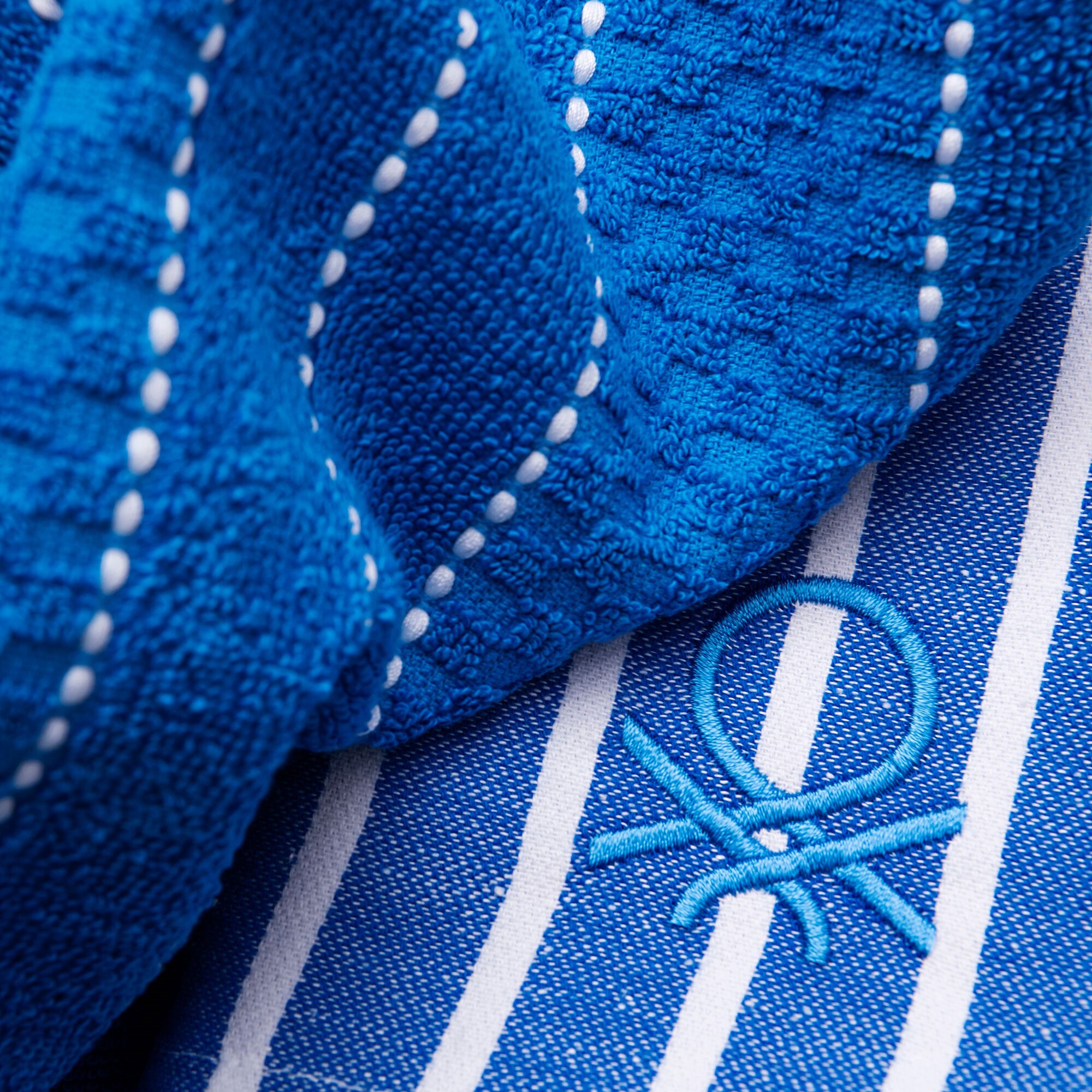 Set textil de cocina de 12 piezas 100% algodón, 4 paños 50x50cm + 8 servilletas, reutilizables y absorbentes, color azul