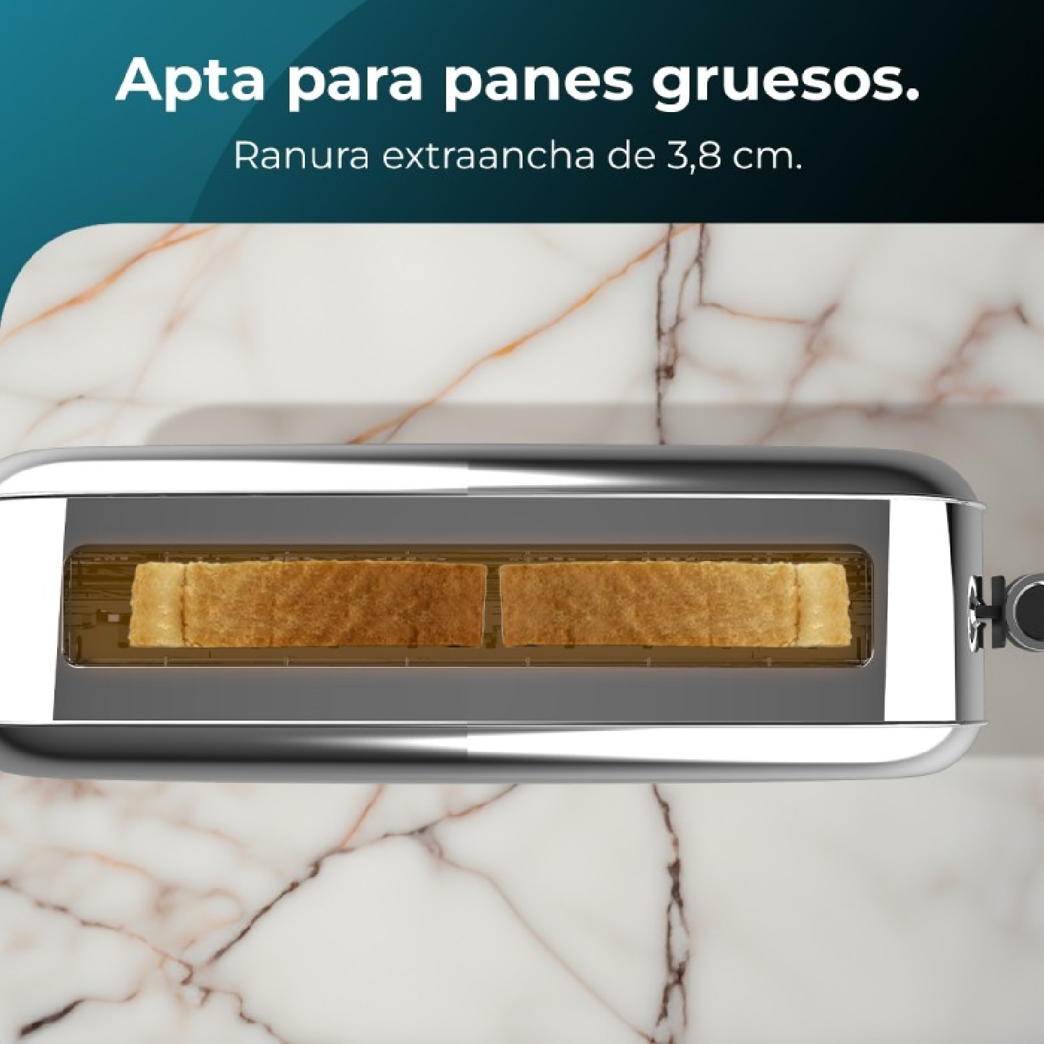 Cecotec Tostador vertical Toastin' time 850 Inox Long 850W de Potencia Doble ran