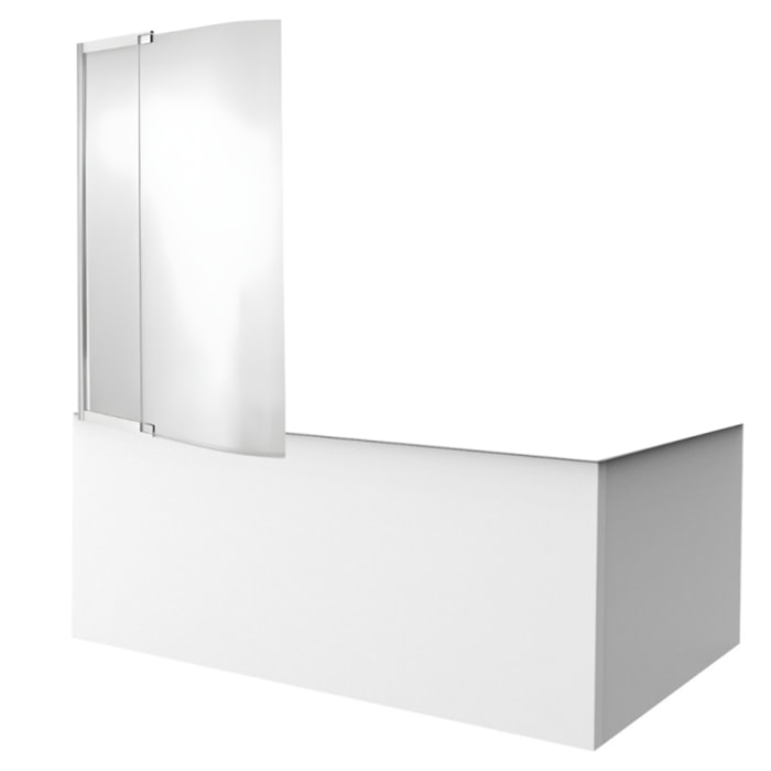 Tablier bain pour baignoires rectangulaires installation angle 180 x 90 x 60cm Blanc Mat + Pare bain Malice JACOB DELAFON