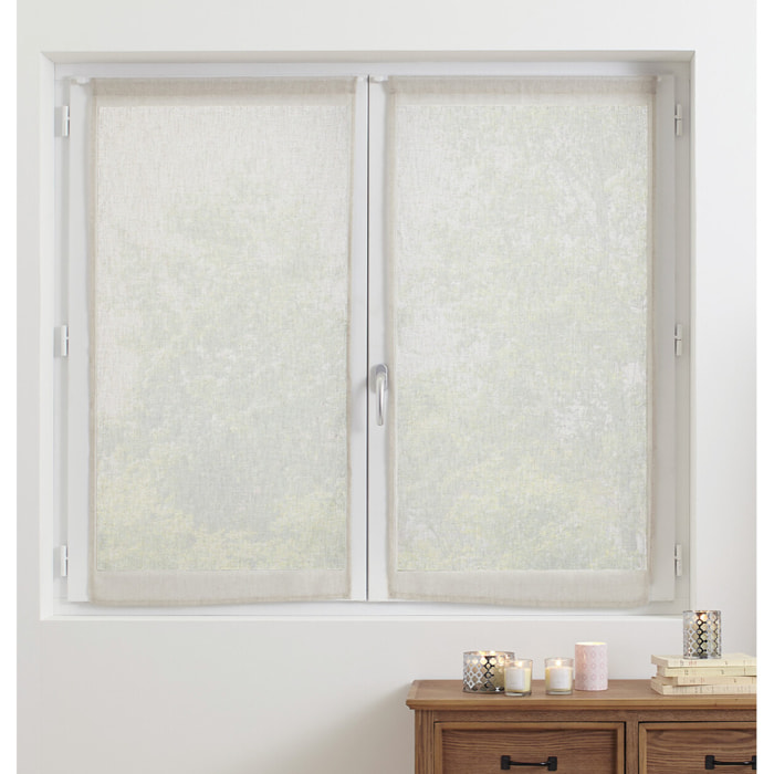 Lot de 2 voilages "Fred" - lin 60x120 cm