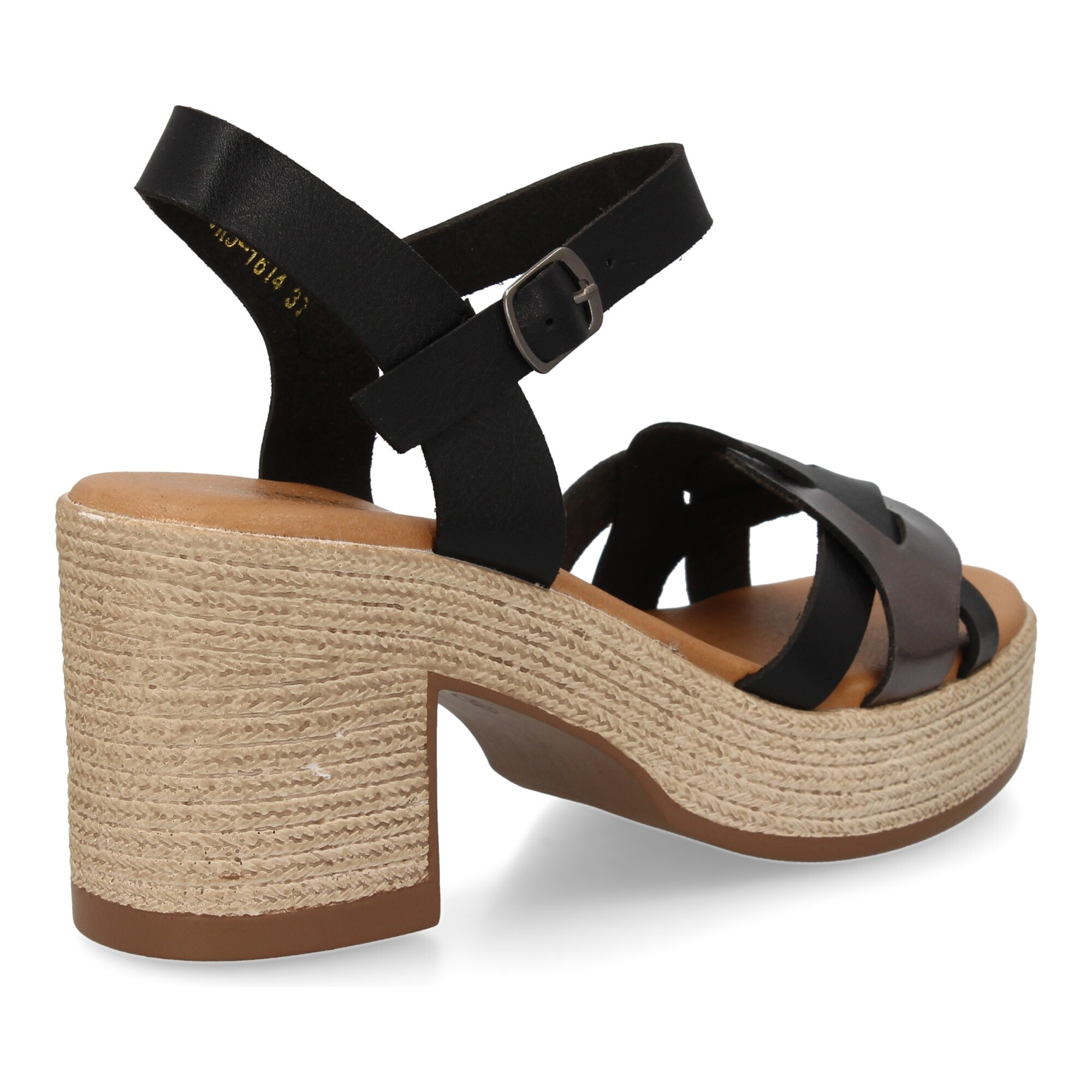 Sandalia de tacon para mujer diseño moderno elegante y comodo con tiras cruzadas en la pala