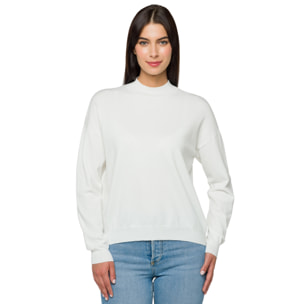 Jersey cuello embudo Hot Buttered Clarissa blanco