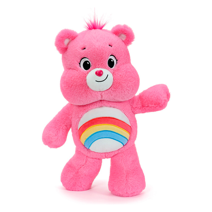 Peluche extrasuave y mullido Serie Osos Amorosos. Diseño osito rosa feliz. 45 cm.