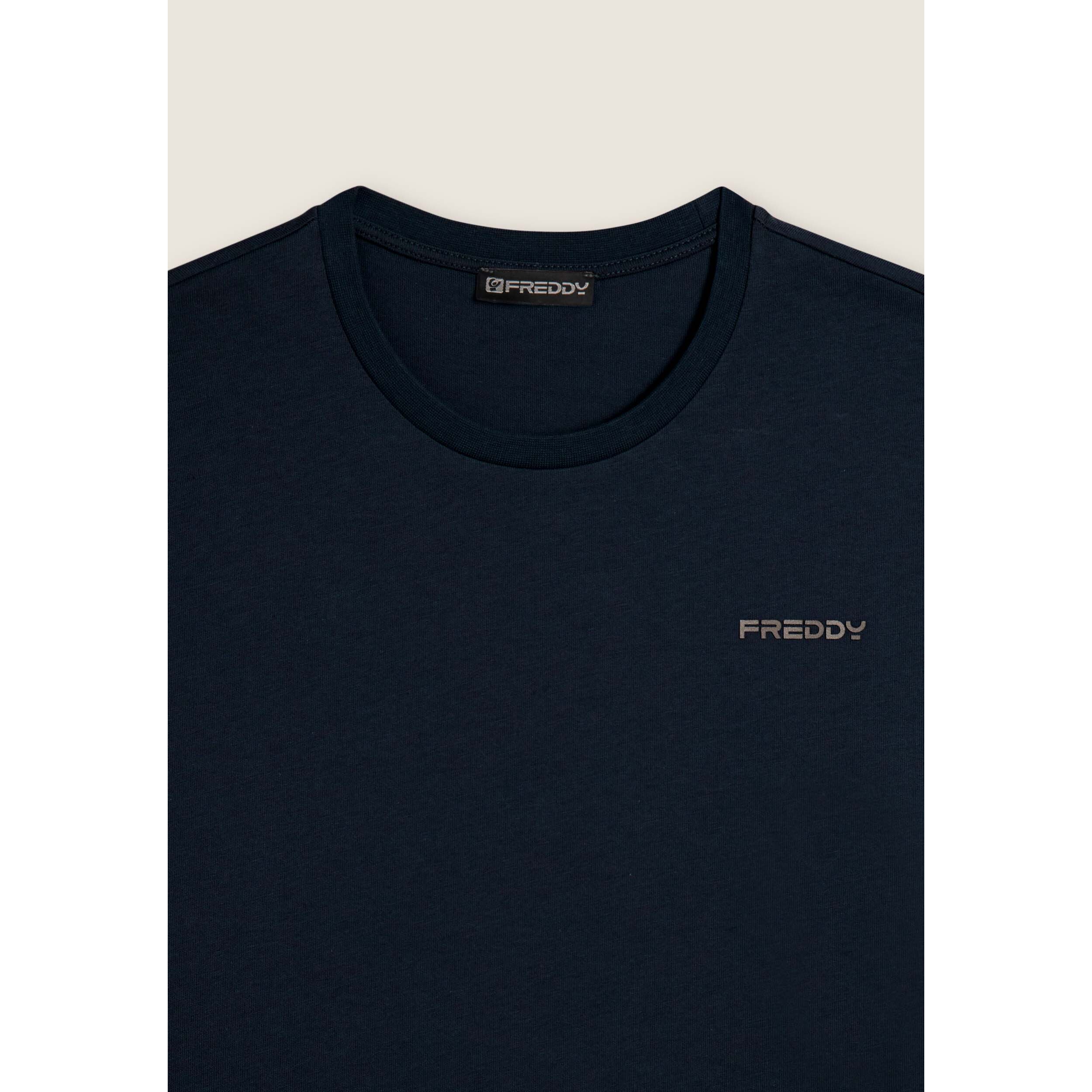 T-shirt manica lunga in cotone con logo lato cuore