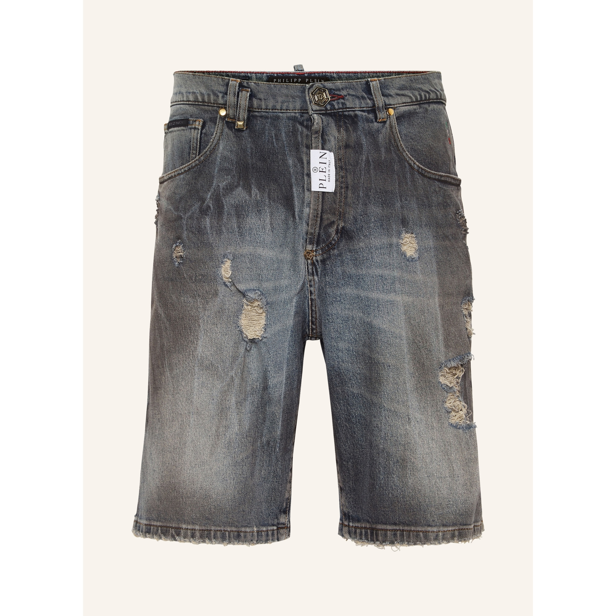 PHILIPP PLEIN DENIM SHORTS