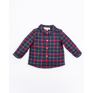 CAMISA POPELÍN TARTAN ROJO Y NAVY