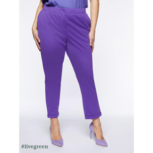 Fiorella Rubino - Pantalones de viscosa ECOVERO™ - Violeta