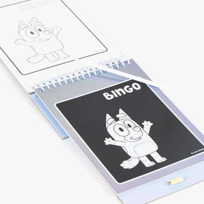 Set de papelería scratch book bluey
