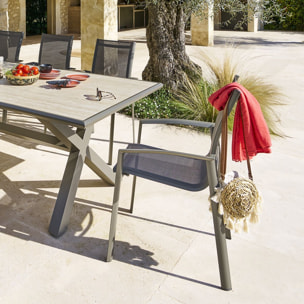 Fauteuil de jardin empilable Axant Wengé & Praline