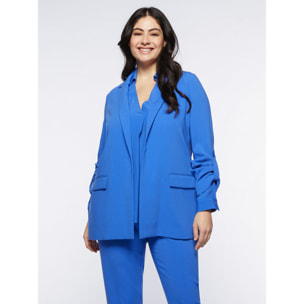 Fiorella Rubino - Blazer aperto davanti - Bluette