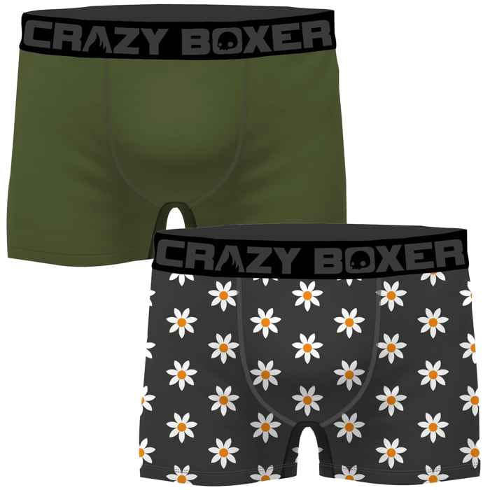 Set de 2 Boxers Crazy Boxer para hombre en algodón