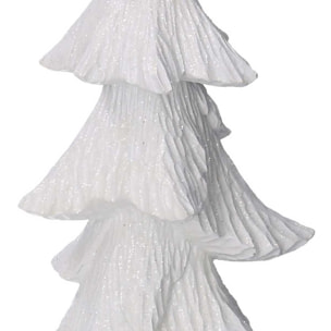 Albero di Natale in resina bianco cm18,5x14h36