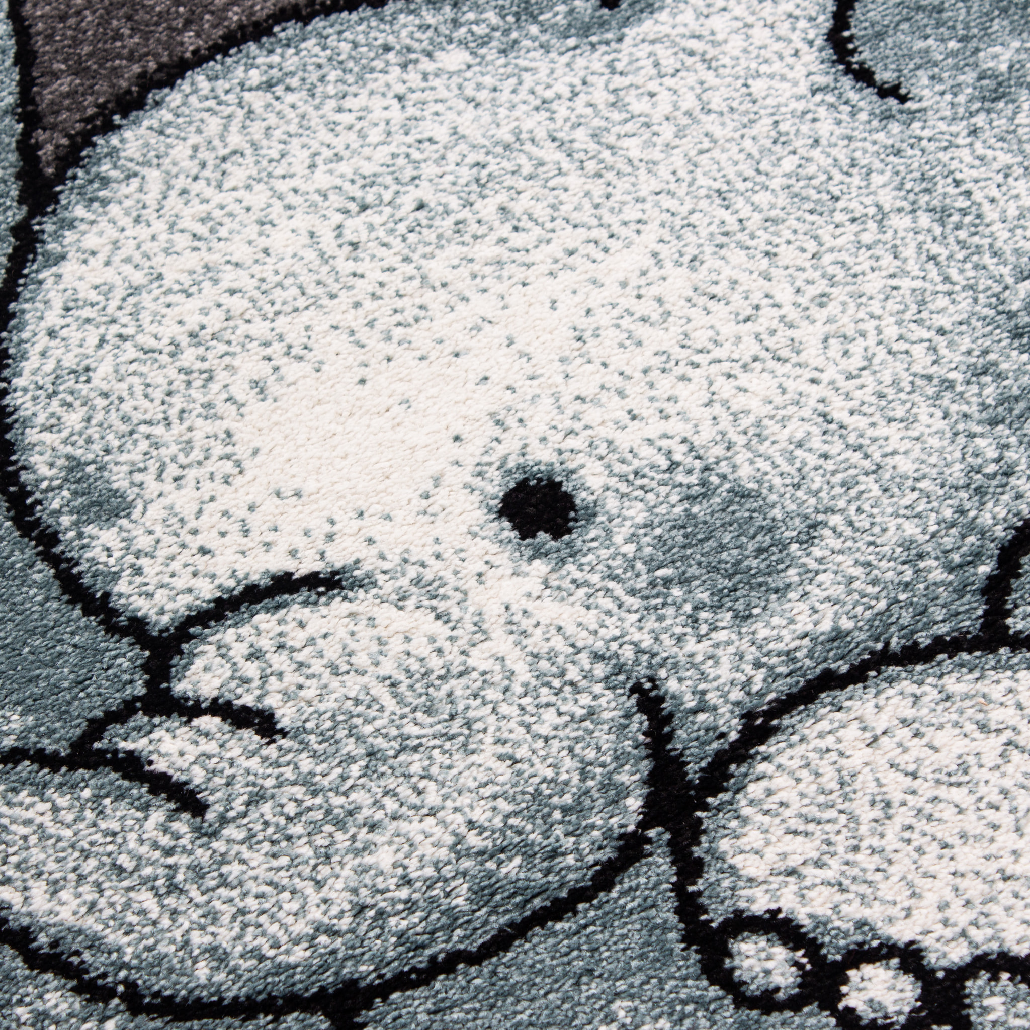 KIDS - Tapis enfant à motif elephant bleu - KID0560BLE