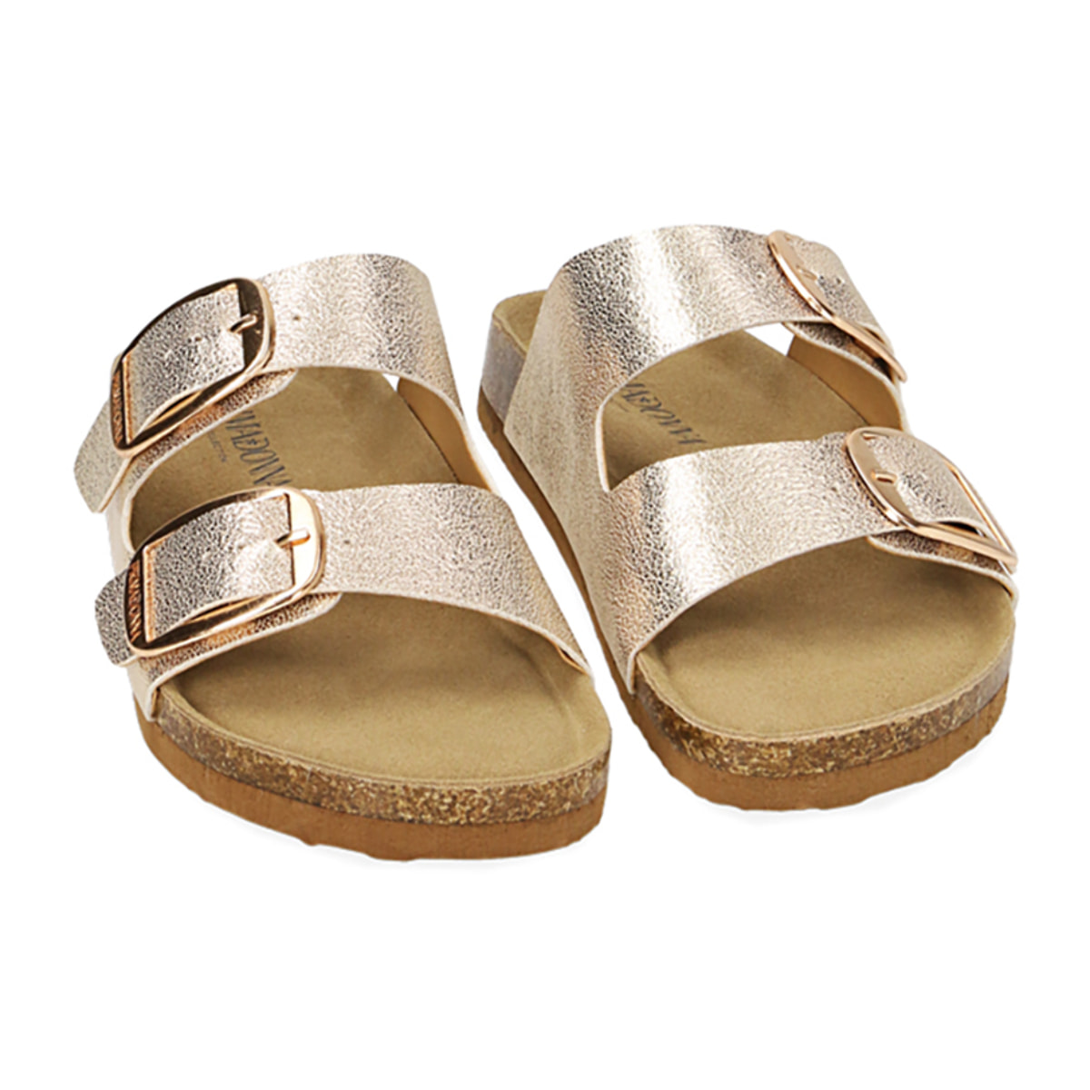 Zapatillas laminadas en oro