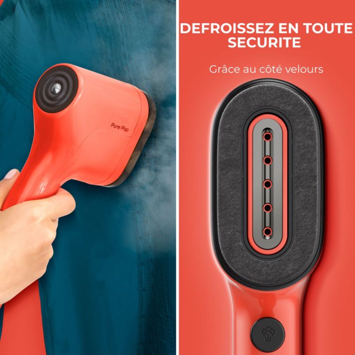 Défroisseur vapeur CALOR DT2022C0 Pure Pop Corail