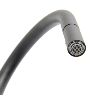 Mélangeur évier Swiss Aqua Technologies B-Way avec bras pivotant, 2 jets noir mat SATBSBW183