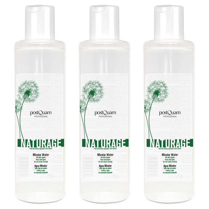 agua micelar naturage postquam200 ml x 3 unidades