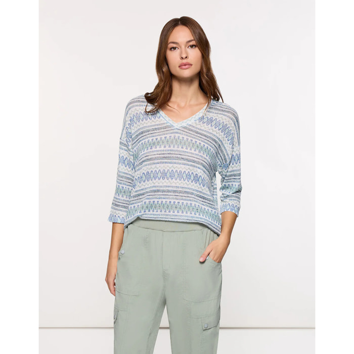 Camiseta Manga Larga Azul - Arlie